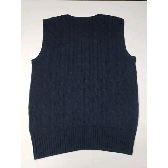 Polo Ralph Lauren Youth Sweater Vest Cable Knit Pony Logo Embroidered M (10-12) - Picture 7 of 7